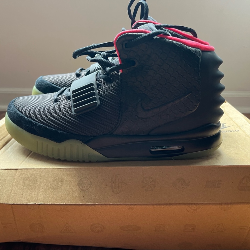 Nike Yeezy Solar Red Black and Red Athletic Shoes